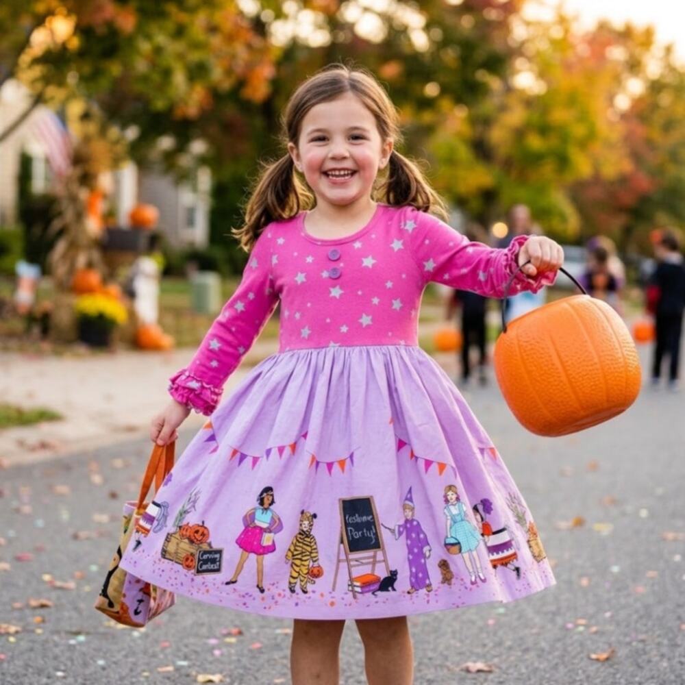 Eleanor Rose Costume Party Halloween Parade Trick or Treat Twirl Dress Girls 5/6